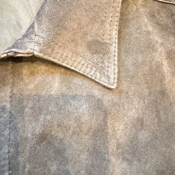 Men's Italian Verri Uomo Vintage Brown Suede Jacket - Picture 9 of 13